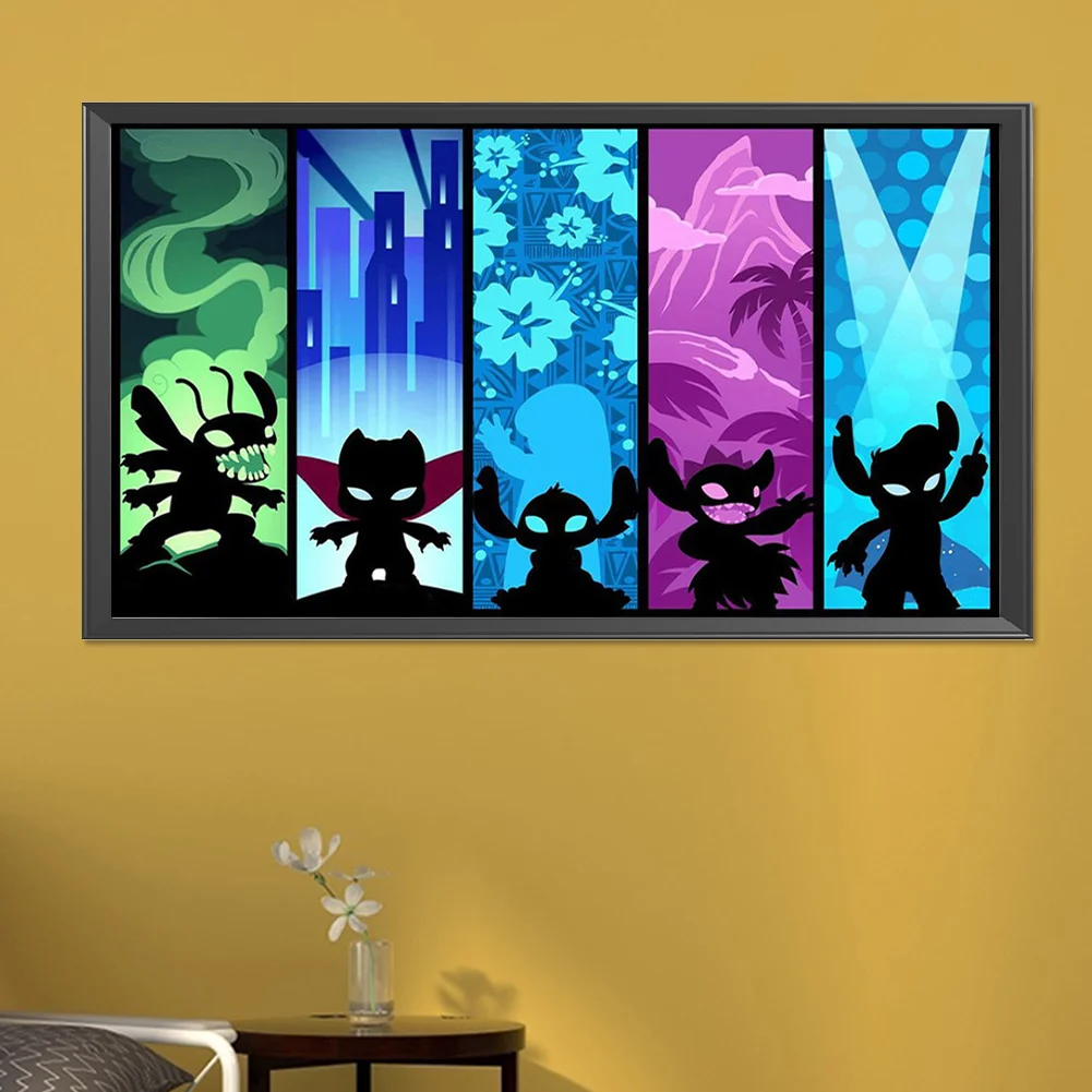 Full Round Diamond Painting 45*25cm - Stitch