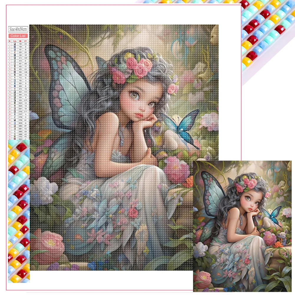 Fantasy Fairy Diamond Painting bella ragazza con animale Full Square Round  Drills ricamo Elf Art Cross Stitch Home Decor