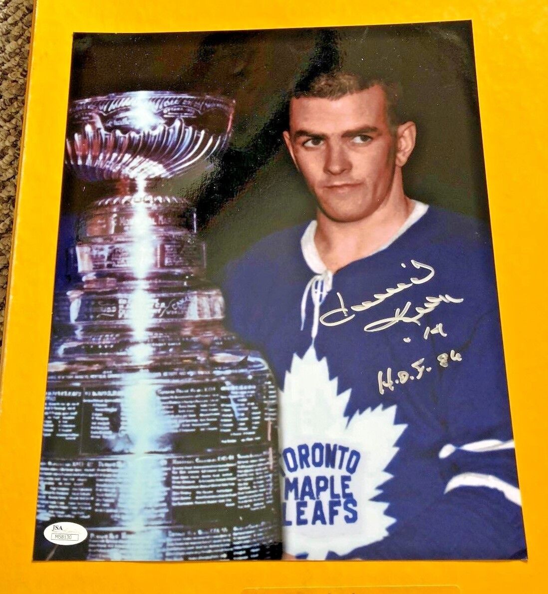 DAVE KEON SIGNED 11 X14 TORONTO MAPLE LEAFS Photo Poster painting W/HOF86 JSA CERTIFIED