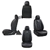 FLORICH Front Seat Covers, Luxury Seat Covers 2PCS, Breathable Leather Seat Protectors, Auto Driver Seat Cover Accessories for Trucks SUV Sedans-Black&White Line