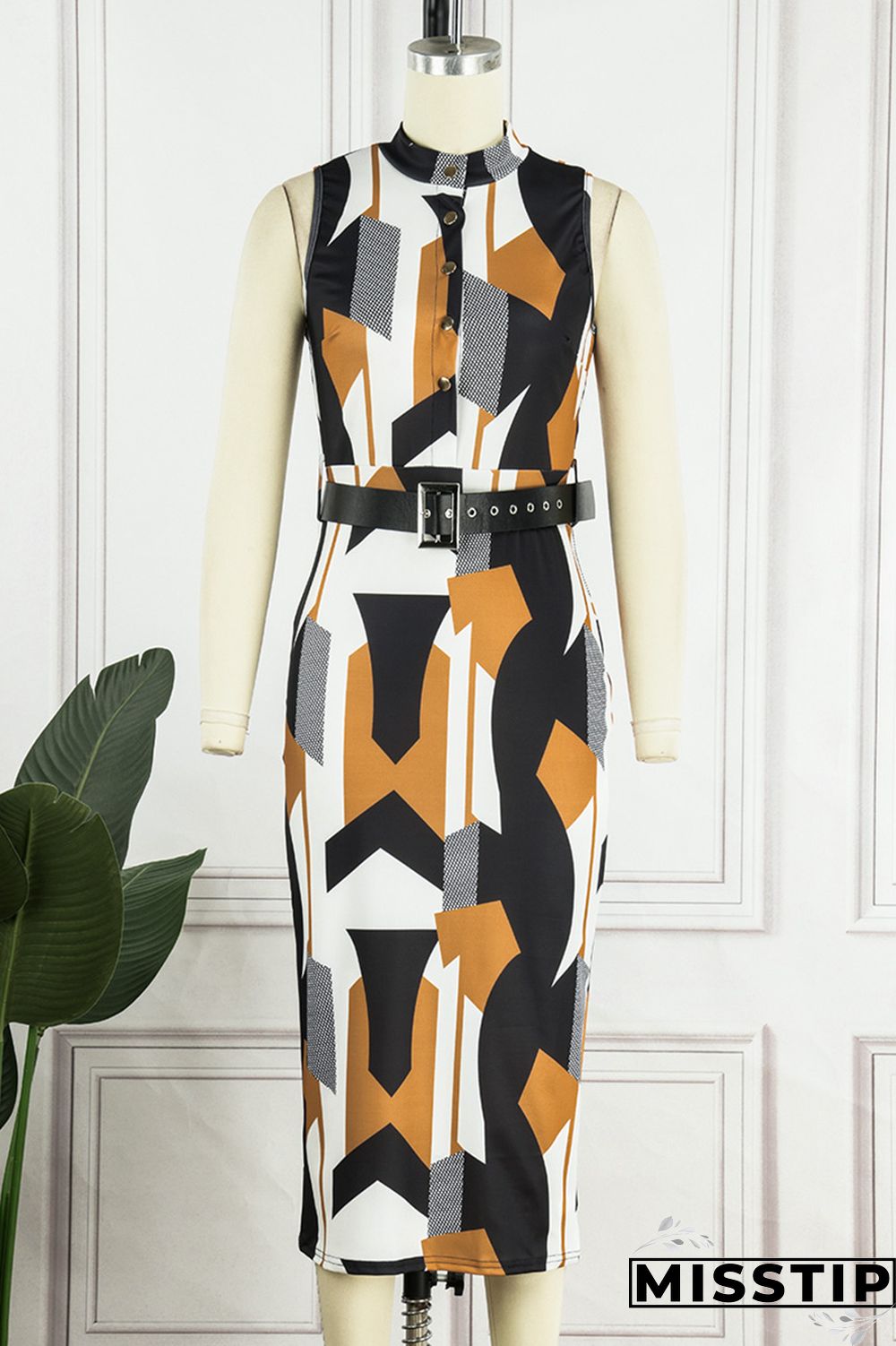 Pink Casual Print Solid Patchwork Sleeveless Dress Dresses