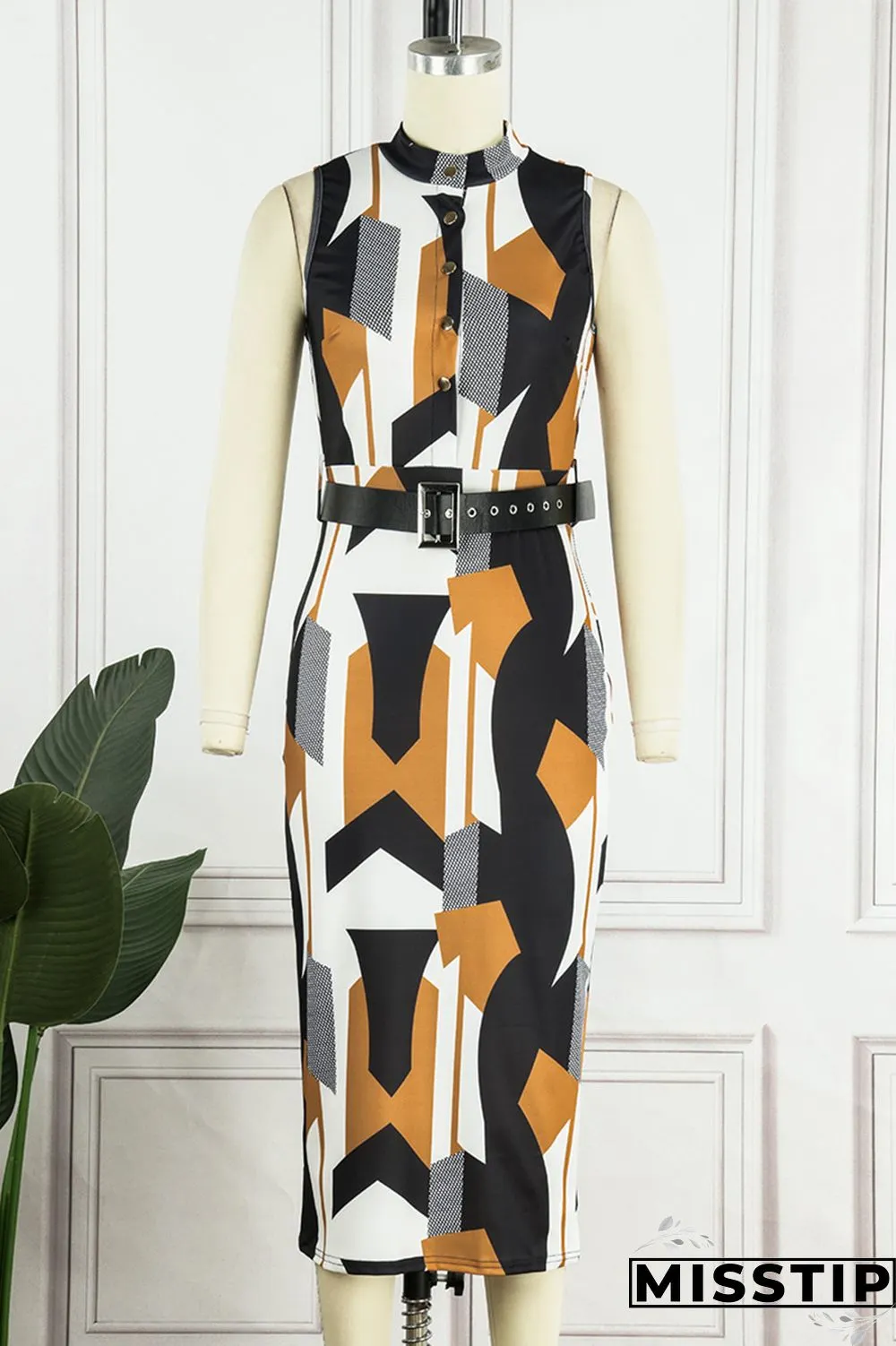 Pink Casual Print Solid Patchwork Sleeveless Dress Dresses