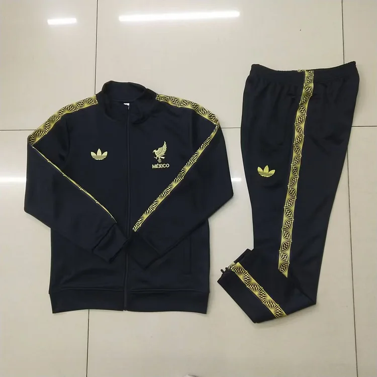 2025 Mexico Black Long Zip Jacket Set