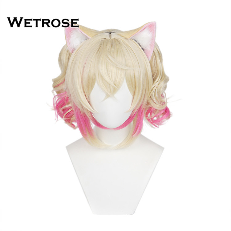 [Wetrose] In Stock Hololive Fuwawa Mococo Kimono Cosplay Costume Wig Tail Ears Full Set