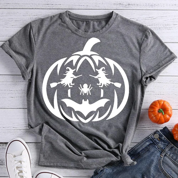 Pumpkin witch Halloween T-Shirt Tee -07878-Annaletters