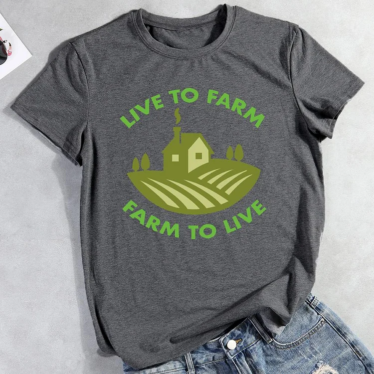 ANB -  Live to Farm Farm to Live T-Shirt-012069