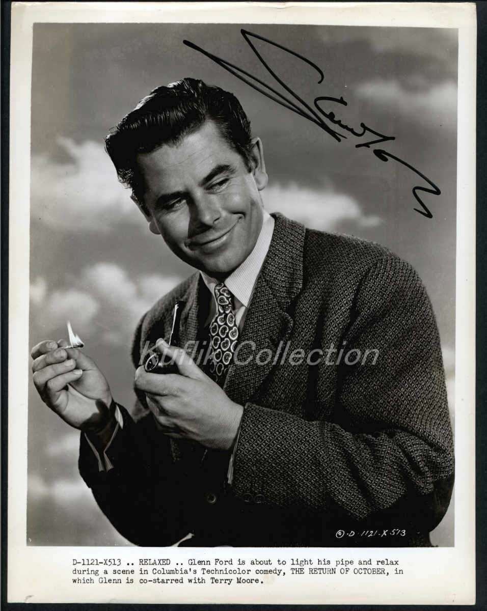 Glenn Ford - Signed Vintage Celebrity Autograph Photo Poster painting