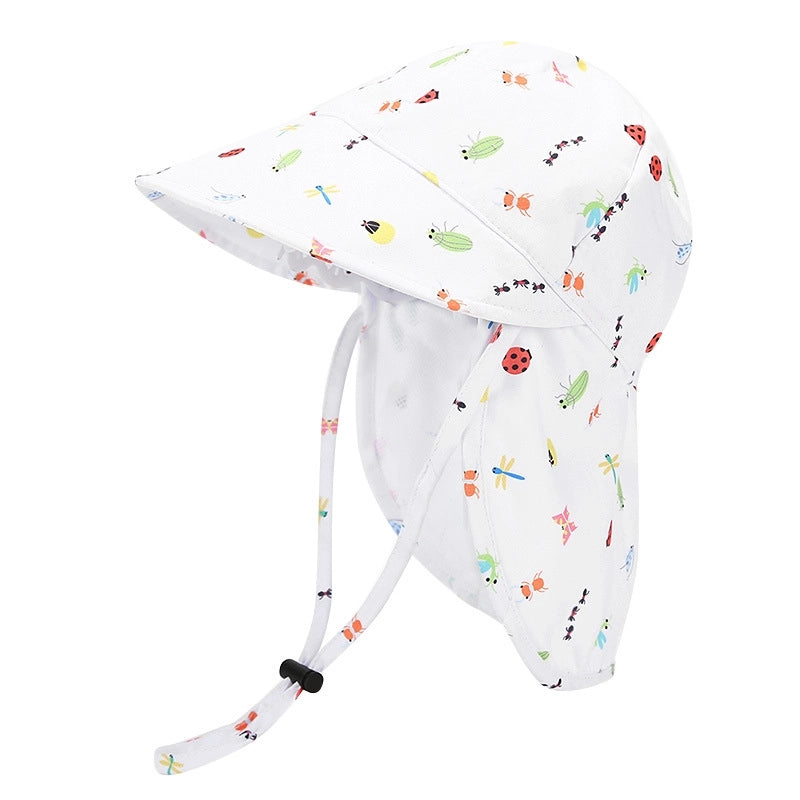 Children Unisex Cartoon Style Animal Printing Sun Hat