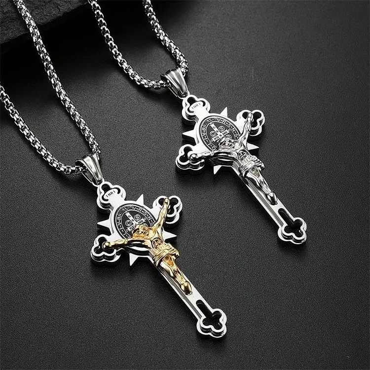 🎁Hot Sale 49% OFF⏳Benedict Protection Cross Power Pendant Necklace
