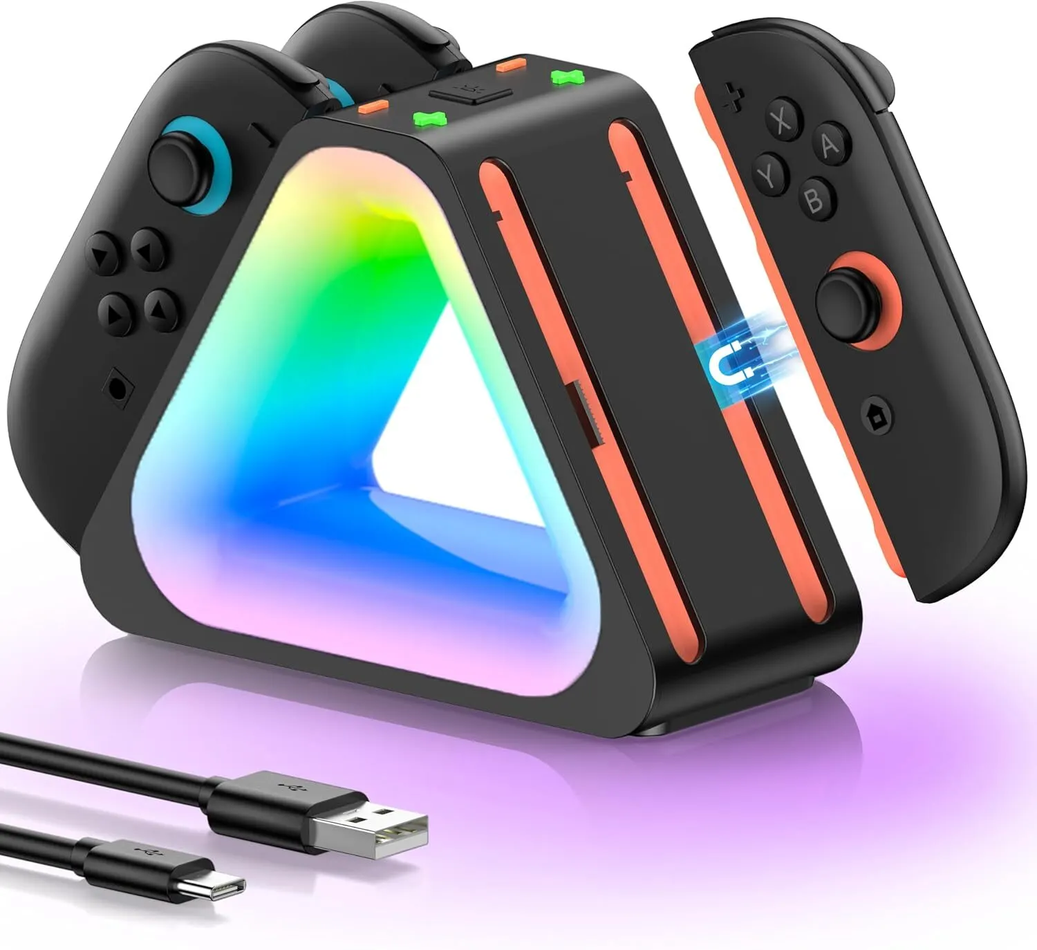 Nintendo Switch Pod Controllers Led LED light Fast Charging Dock station for Nintendo Switch 2 Joy-con ...
