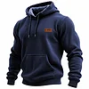 Men's Vintage Western Cowboy Fleece Pocket Long-Sleeved Hoodie by Inlyline