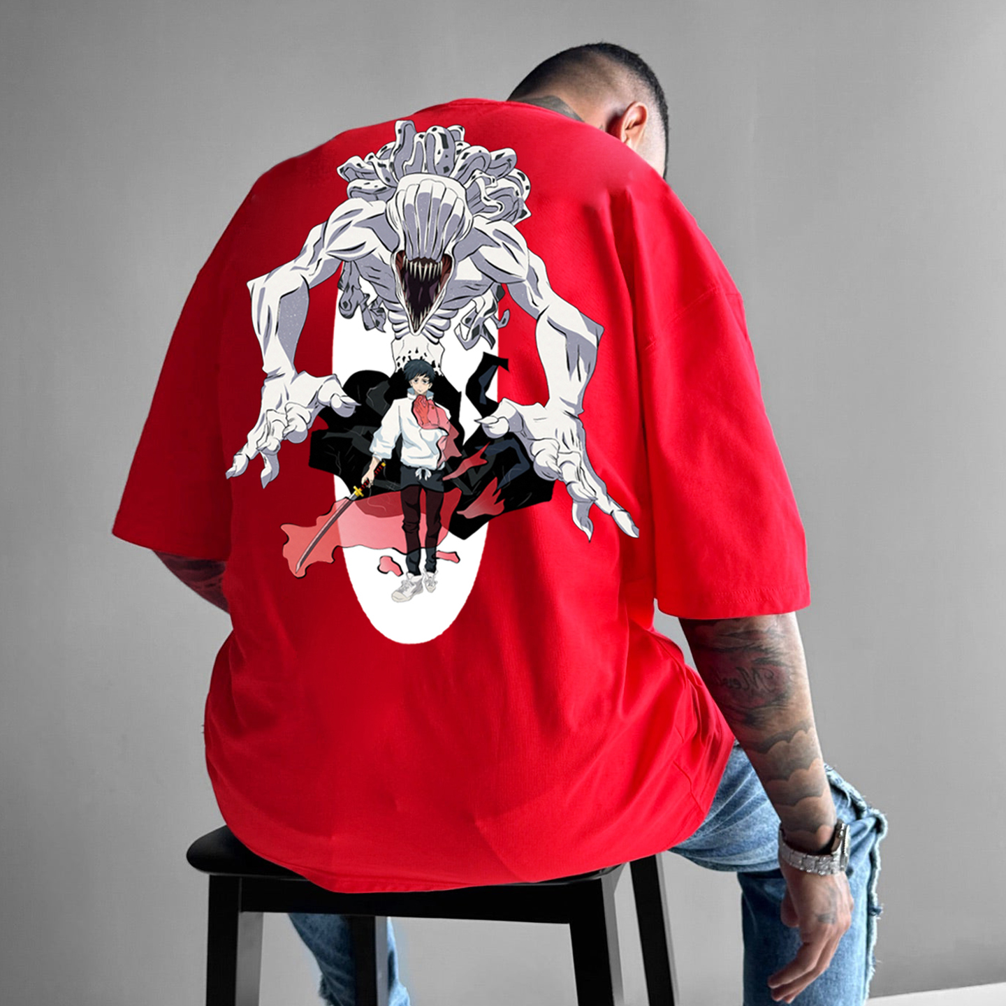 Unisex Casual Anime Print T-shirt Yuta Rika Jujutsu Kaisen T-shirt