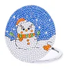 DIY Double Sided Special Shape Diamond Painting Compact Mirror Kit(Snowman )