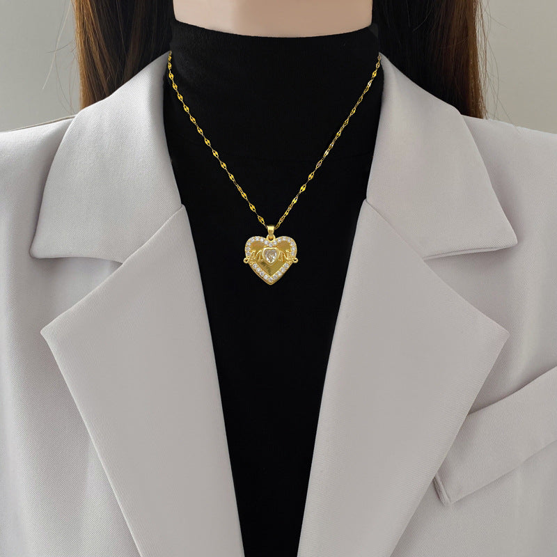 Moon Geometric Stainless Steel Stainless Steel Necklaces