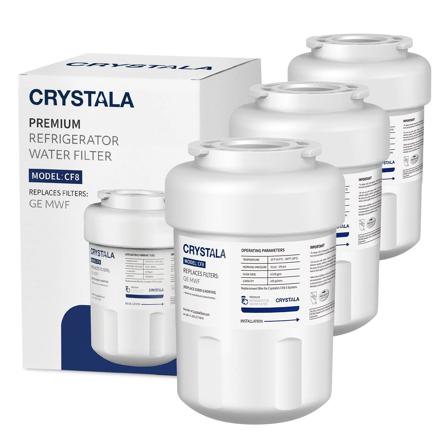 MWF Water Filters for refrigerator Replacement GE MWF, MWFP, MWFA, GWF