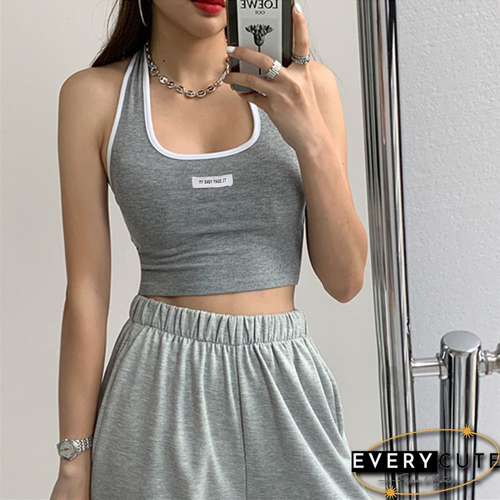 Camis Women Halter Backless Sexy Streetwear Cropped Tops Off Shoulder All Match Ins Ulzzang Leisure Chic Female Summer Camisole