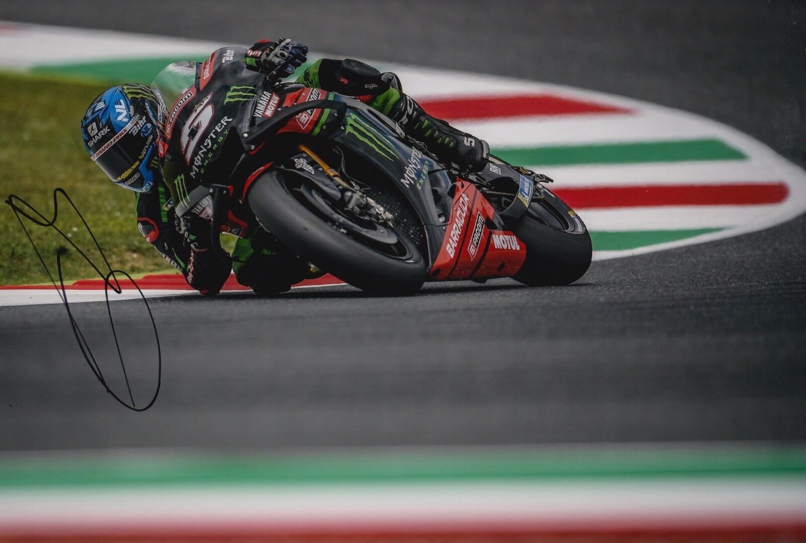 Johann Zarco Hand Signed Monster Yamaha Tech 3 12x8 Photo Poster painting 2018 MotoGP 6.