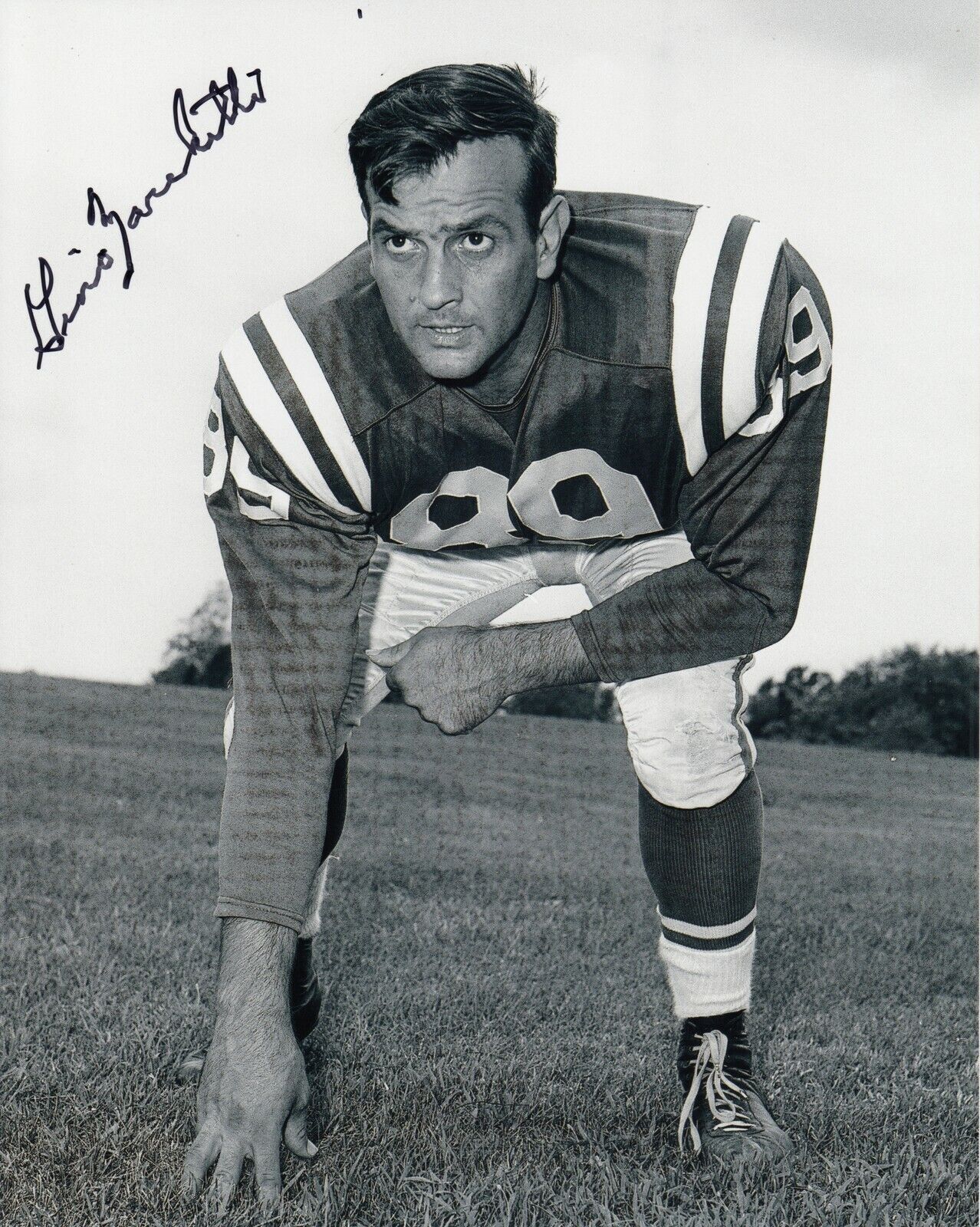 Gino Marchetti #2 8x10 Signed Photo Poster painting w/ COA Baltimore Colts