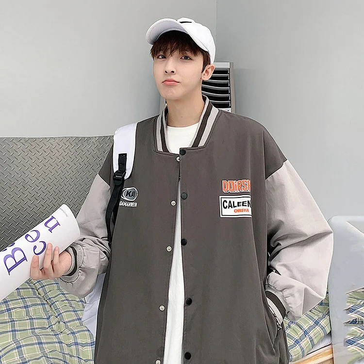 Letterman Jacket Outfit Senior Jackets Varsity Baseball Coat Men's Loose Baseball Uniform Jacket Clothes