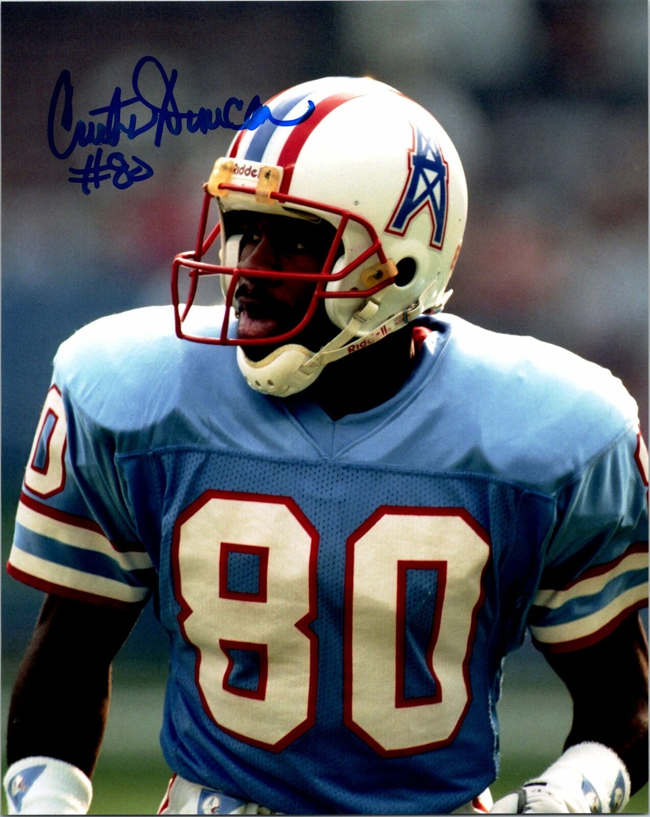 Curtis Duncan Signed 8x10 Photo Poster painting Houston Oilers Autographed NFL AWM COA b