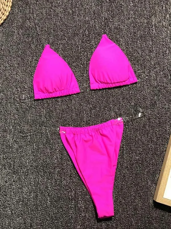 Triangle Top With Panty Bikini Set
