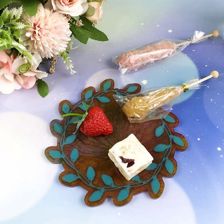 Leaf Wreath Coaster Resin Mold CrazyMold