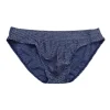 Simple Solid Color Ice Silk Jacquard Briefs