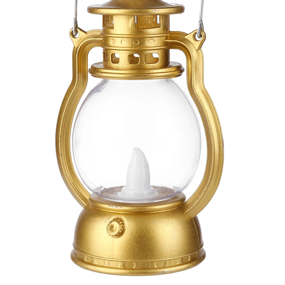 Retro Classic Kerosene Lamp Portable LED Lantern Lights Antique Decor (C)