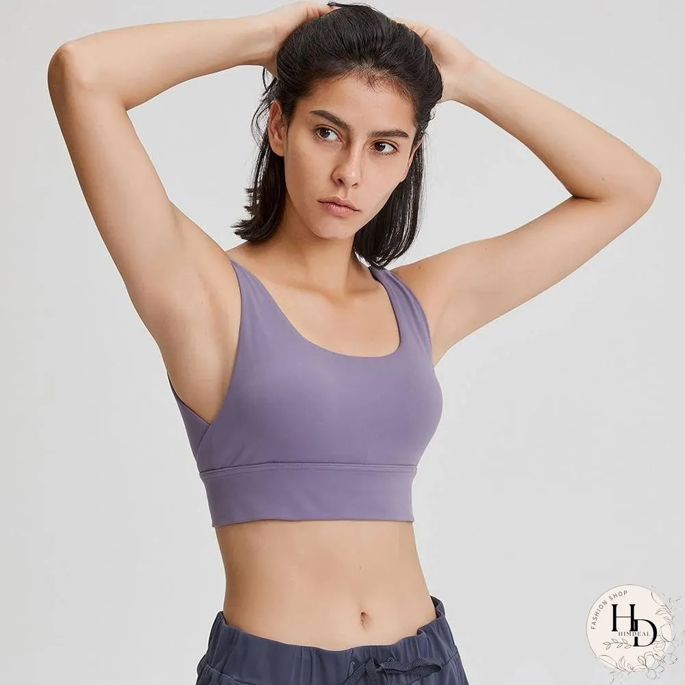 stretchy workout gym yoga bras women naked feel buttery soft athletic fitness training