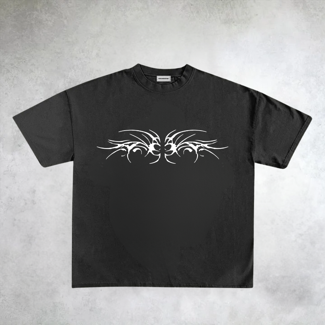 Darkness Print Short Sleeve Graphic T-Shirt