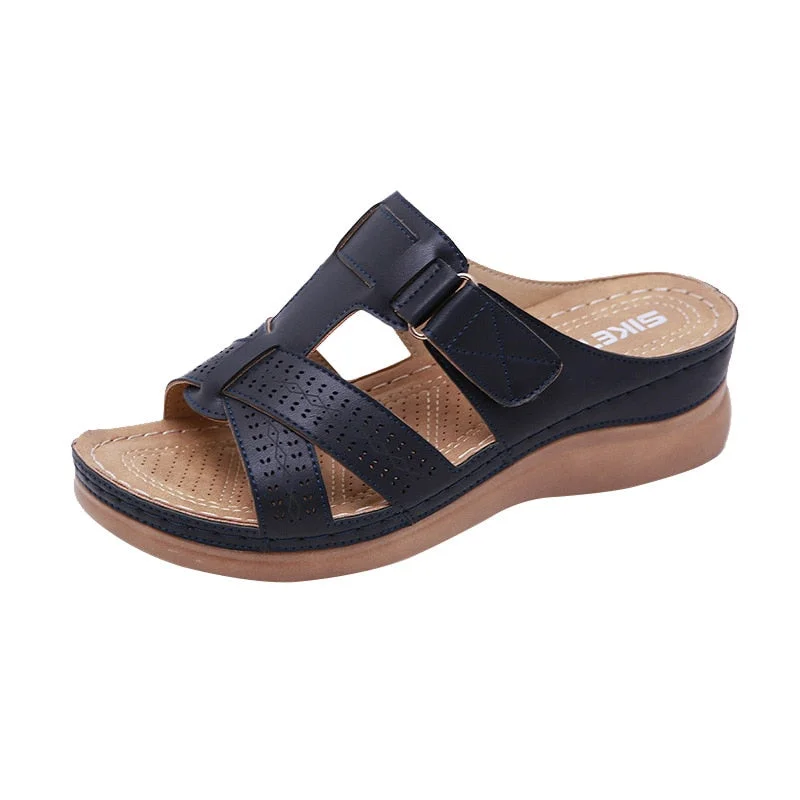 Fashion Women's Summer Open Toe Comfy Sandals Super Soft Premium Orthopedic Low Heels Walking Sandals Corrector Cusion 35~43