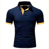 Men's T Shirt Tee Polo Shirt Golf Shirt Turndown Casual Soft Breathable Short Sleeve Lake Blue Black White Solid Cloths by Inlyline
