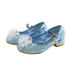 Children High-heeled Shoes Princess Shoes Crystal Shoes Runway Show Leather Shoes