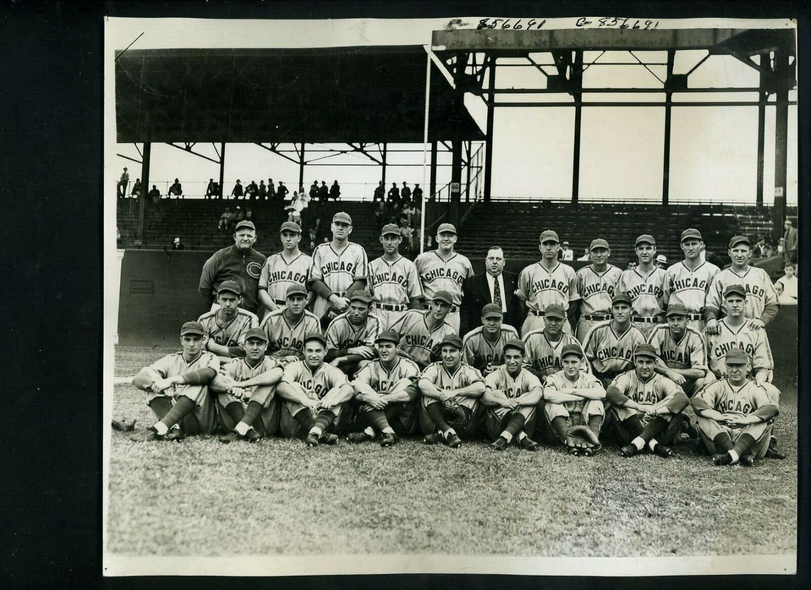 1938 Chicago Cubs Team Photo Poster painting Type 1 Press Photo Poster painting