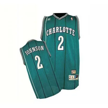 Hornets #2 Larry Johnson Green Charlotte Hornets Stitched NBA Jersey