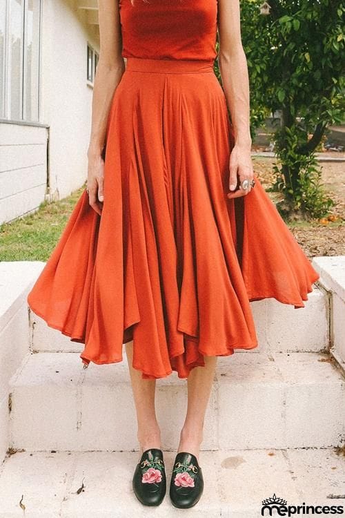 High Waist Pockets Bow Tie Skirts