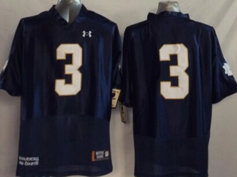 Men's Notre Dame Fighting Irish Joe Montana #3 Navy Player Game Jersey