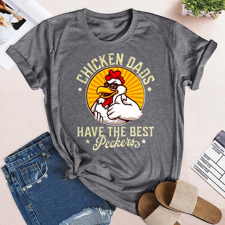 chicken dads Round Neck T-shirt-0022781