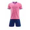 25/26 New Design Custom Sublimation Pink Football Uniform Quick Dry Polyester Player Version Soccer Jersey Set With Shorts