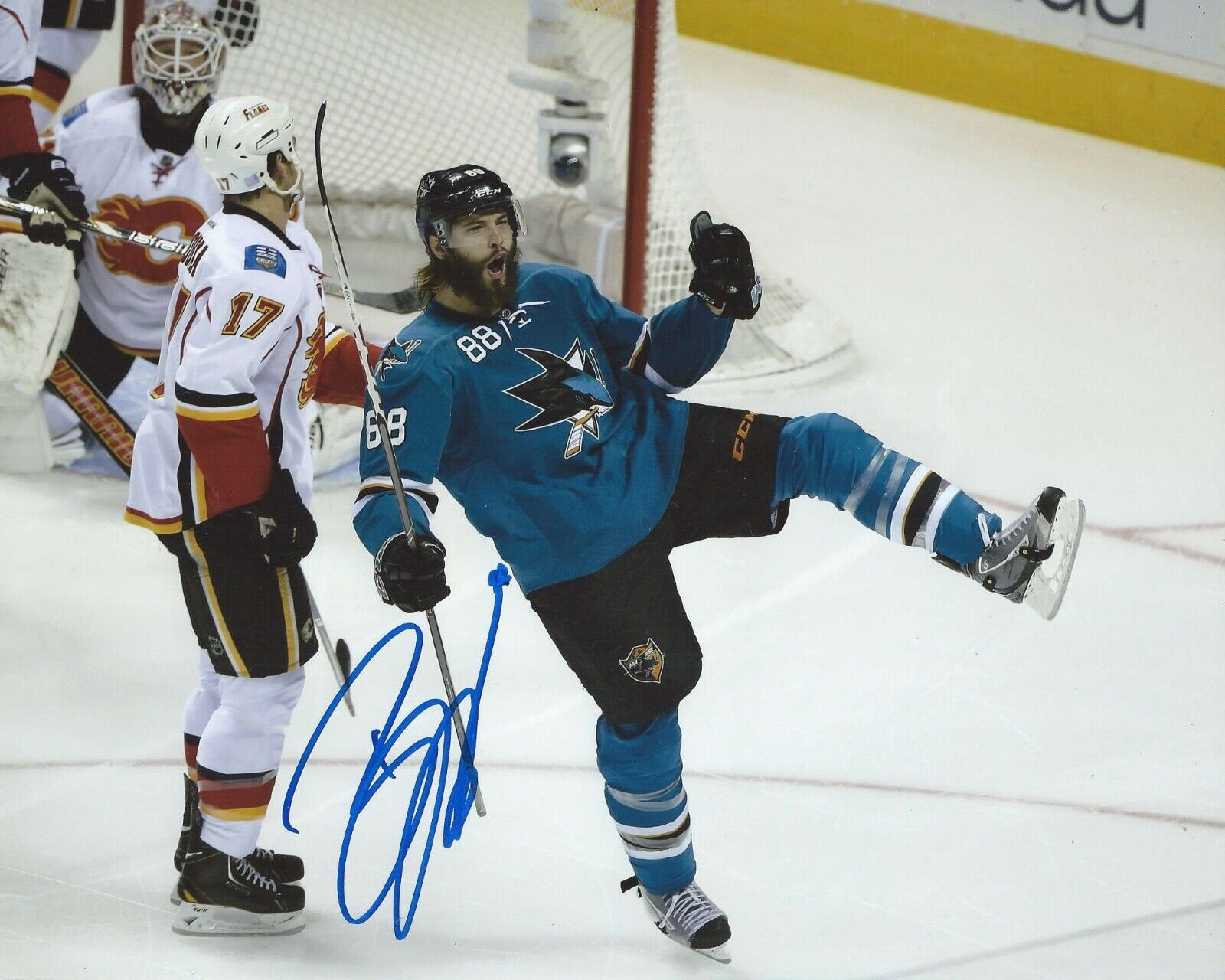 Brent Burns Signed 8x10 Photo Poster painting San Jose Sharks Autographed COA