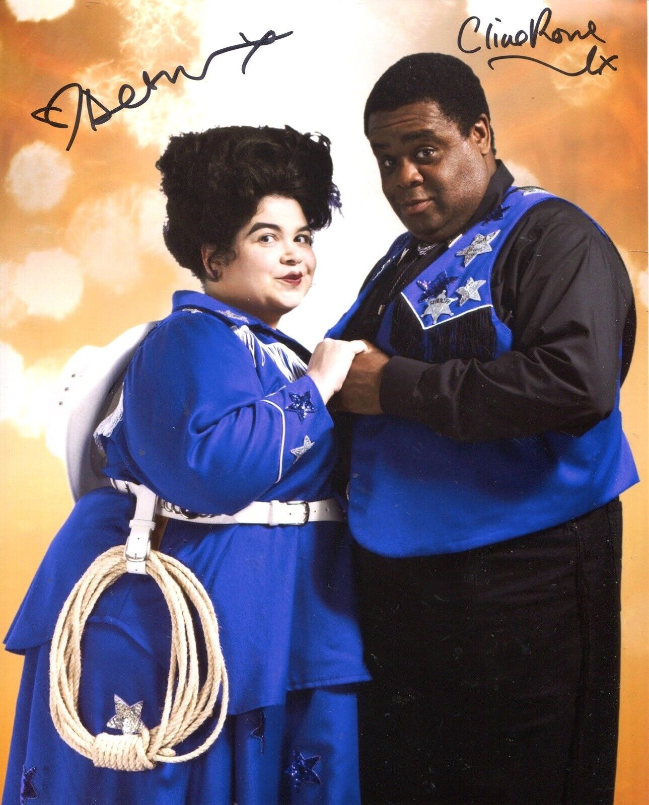 DOCTOR WHO Photo Poster painting signed by Debbie Chazen and Clive Rowe