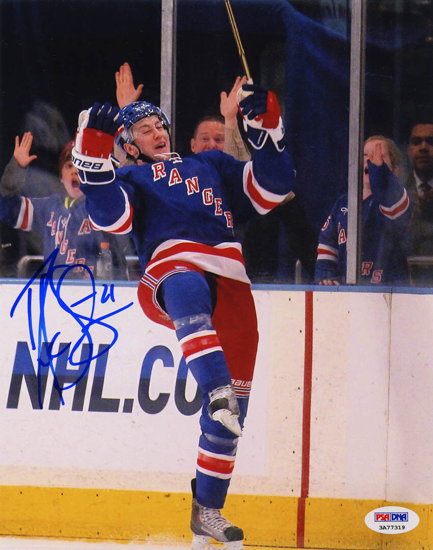 Derek Stepan SIGNED 8x10 Photo Poster painting New York Rangers ITP PSA/DNA AUTOGRAPHED