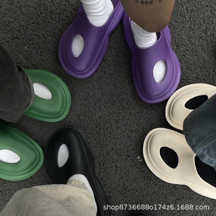 Summer Men Slippers Quick Dry Casual Shoes Beach Sandals Non-Slip Slides Massage Slippers Home Bathroom Flip Flops For Women