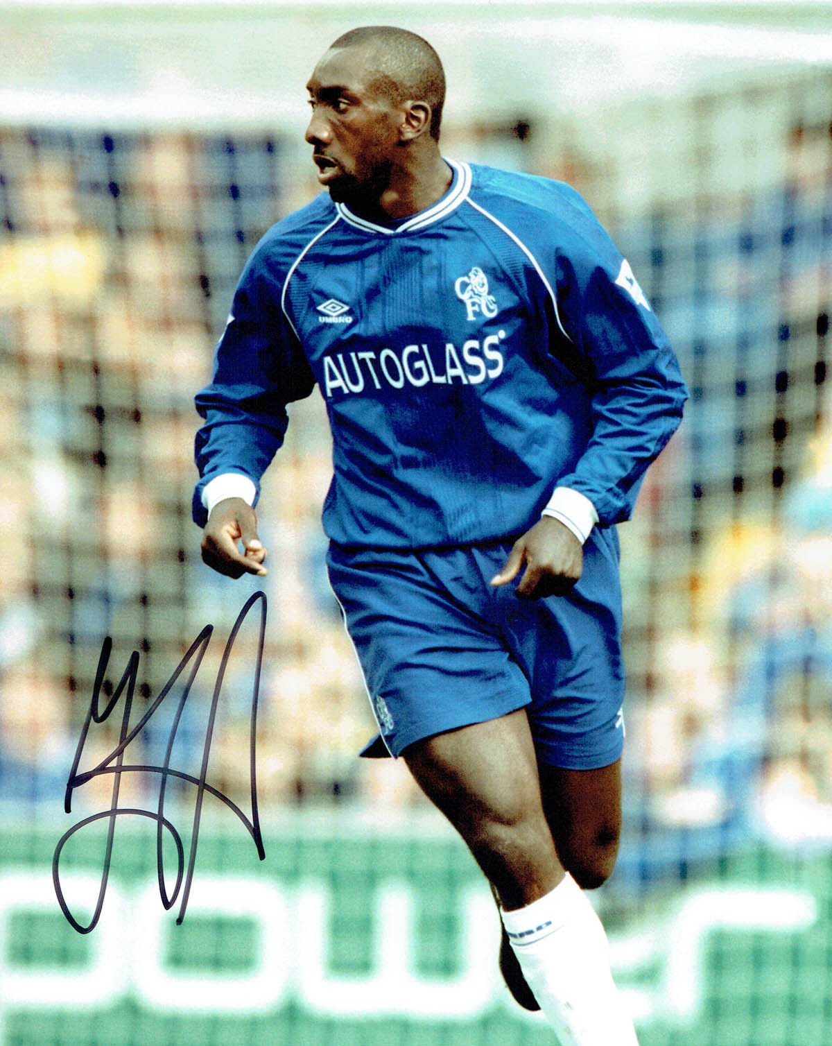 Jimmy Floyd HASSELBAINK SIGNED Autograph 10x8 Photo Poster painting D AFTAL COA Chelsea Legend