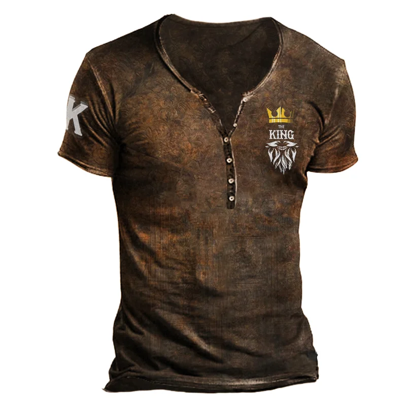 Dark Brown V-neck T-Shirt / [viawink] /