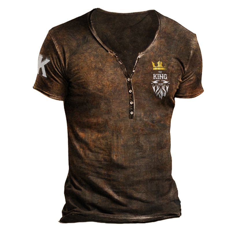 Dark Brown V-neck T-Shirt / [viawink] /