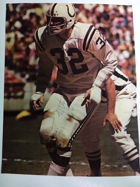 Mike Curtis Baltimore Colts In Action 1970s Signed Magazine Photo Poster painting JSA Precertfie