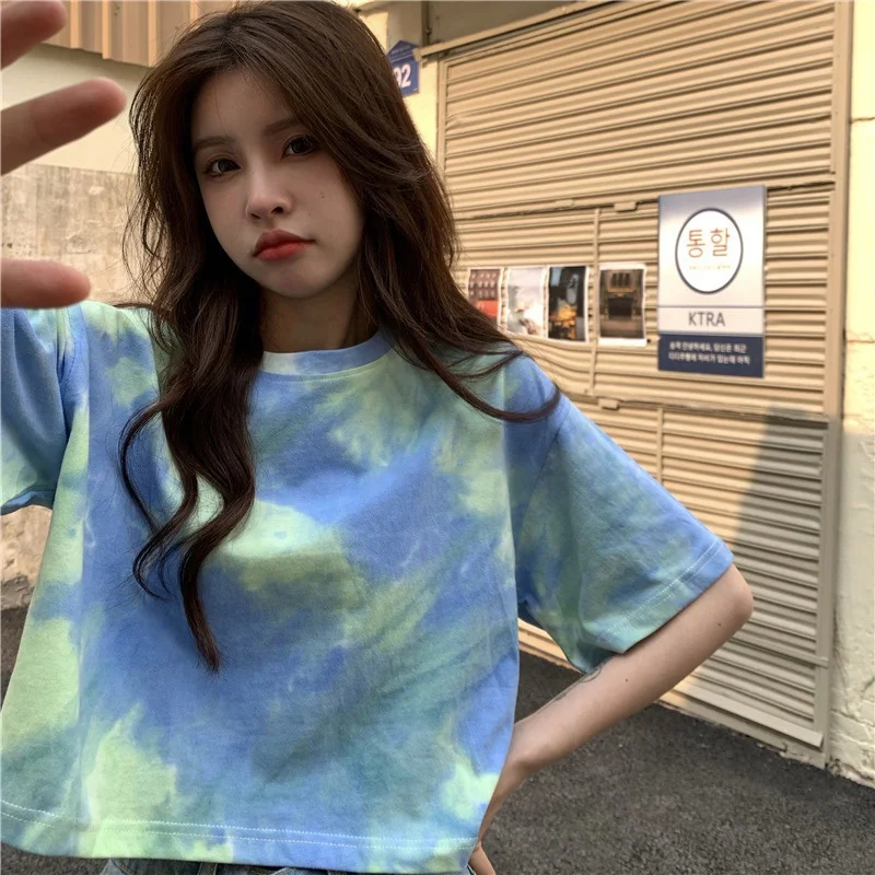 Brownm Brownm Short-Sleeved T-Shirt Female Summer 2024 New Design Sense Show Navel Short Hot Girl Student Clothes Ins Tide