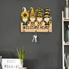 Wooden Special Shape Bee Gnome 3 Hooks No Punch Diamond Painting Hook Rail
