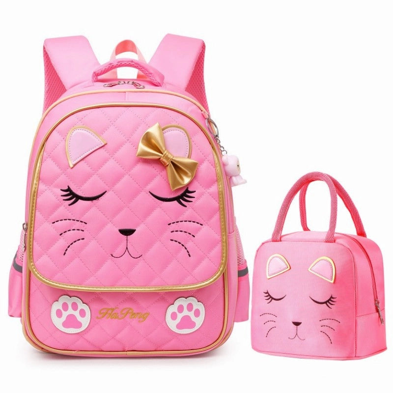 Waterproof Cartoon Solid Color School Daily Kids Backpack